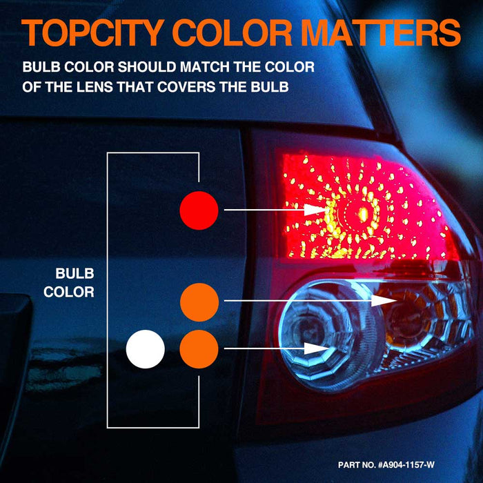 1157 Canbus Free 4-SMD 3570 360-Degree Shine White LED Bulbs For Turn Signal, Tail/Brake Light, Backup/Reverse or Daytime Running Light/DRL