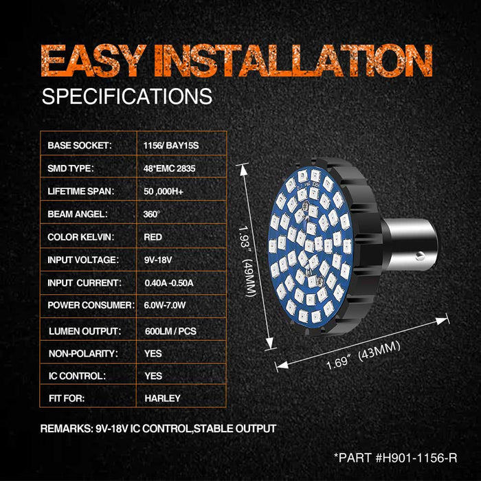 topcity 1156 red 48smd 2835 rear bulb specifications,1156 led bulb,1156 led,led turn signal,motorcycle turn signals,blinker light,motorcycle indicators,sequential turn signals,turn signal lights,harley led turn signals,bau15s led,motorcycle led turn signals,motorcycle blinkers,led motorcycle indicators,led blinkers,harley turn signal,kellermann blinkers,led turn signal lights,H901 1156 ba15s 7506 1141 48smd 2835 Red LED Turn Signal manufacturer exporter