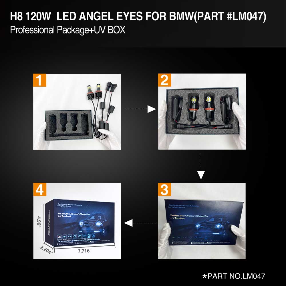 APMATAUTO Apmat 120W H8 LED Angel Eye Halo Bulb Light 6000K India