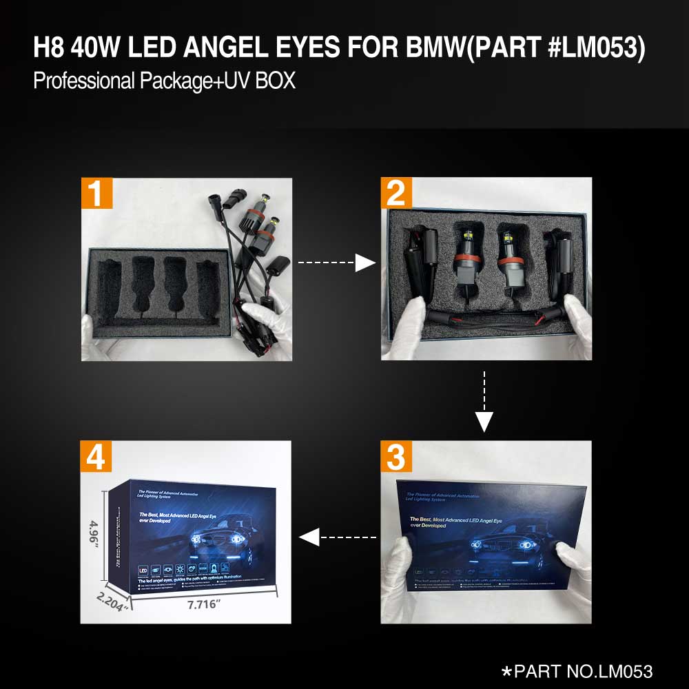 led angel eye, h8 angel eyes, h8 led bulb bmw