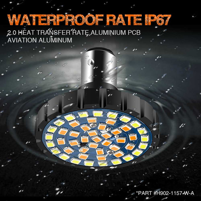 topcity led front turn light white and amber ip67 waterproof 1157 bulb,1157 led bulb,1157 led,led turn signal,motorcycle turn signals,blinker light,motorcycle indicators,sequential turn signals,turn signal lights,harley led turn signals,bay15d led,motorcycle led turn signals,motorcycle blinkers,led motorcycle indicators,led blinkers,harley turn signal,kellermann blinkers,led turn signal lights,H902 1157 bay15d 1493 2057 2357 2397 7528 48smd 2835 white Amber LED Turn Signal manufacturer exporter