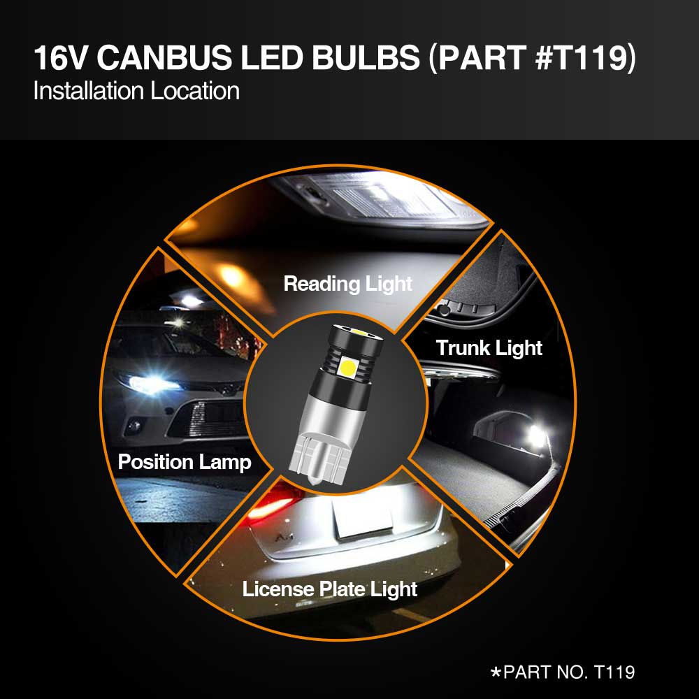 AMPOULE LED T10-W5W SUPREME (BLANC) - AGM VISION